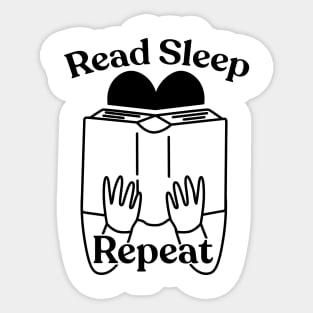 Read Sleep Repeat Sticker